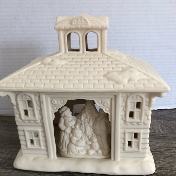 Vtg Partylite Bisque Victorian Manor - Picture 3 of 14